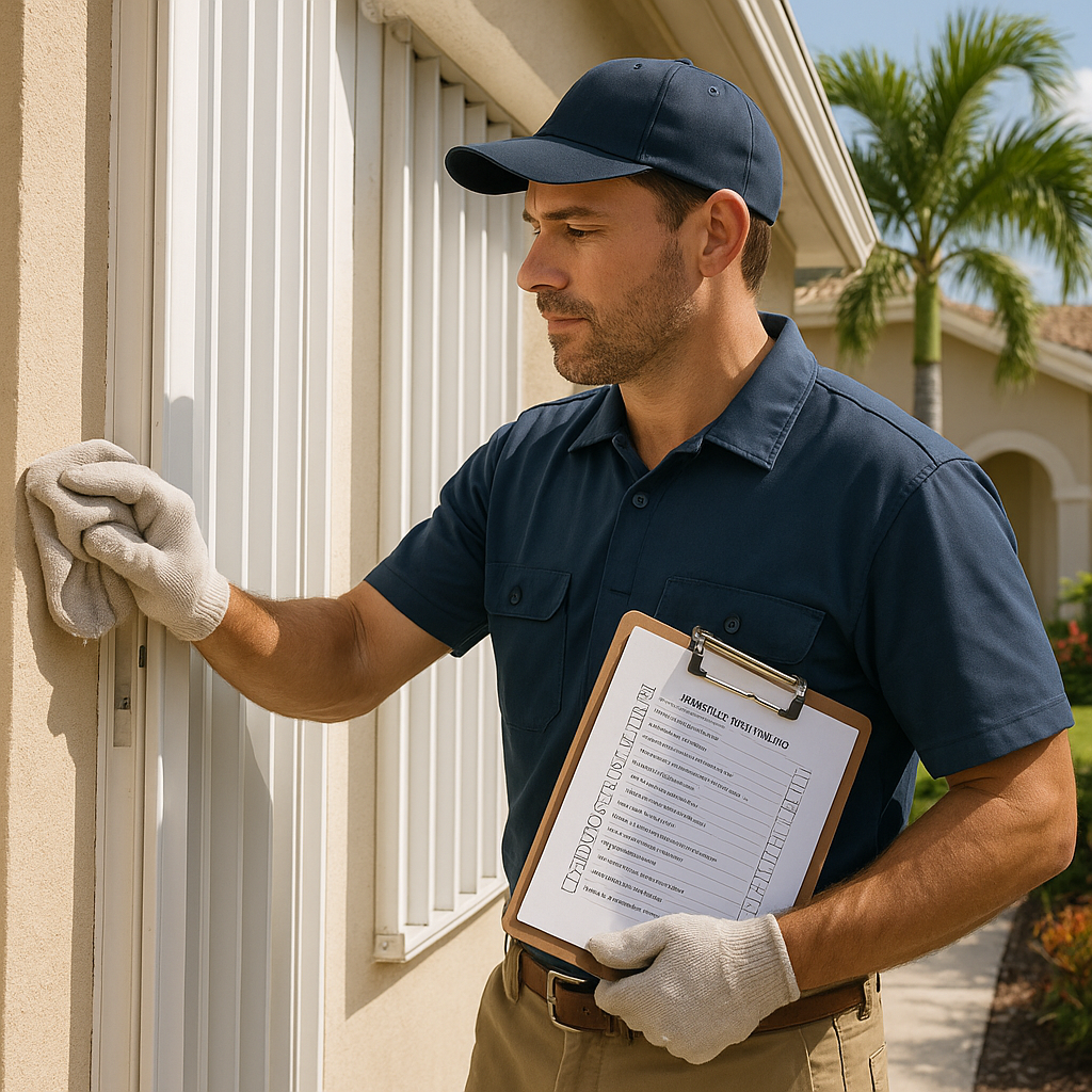 Hurricane shutter maintenance service — annual inspection and lubrication