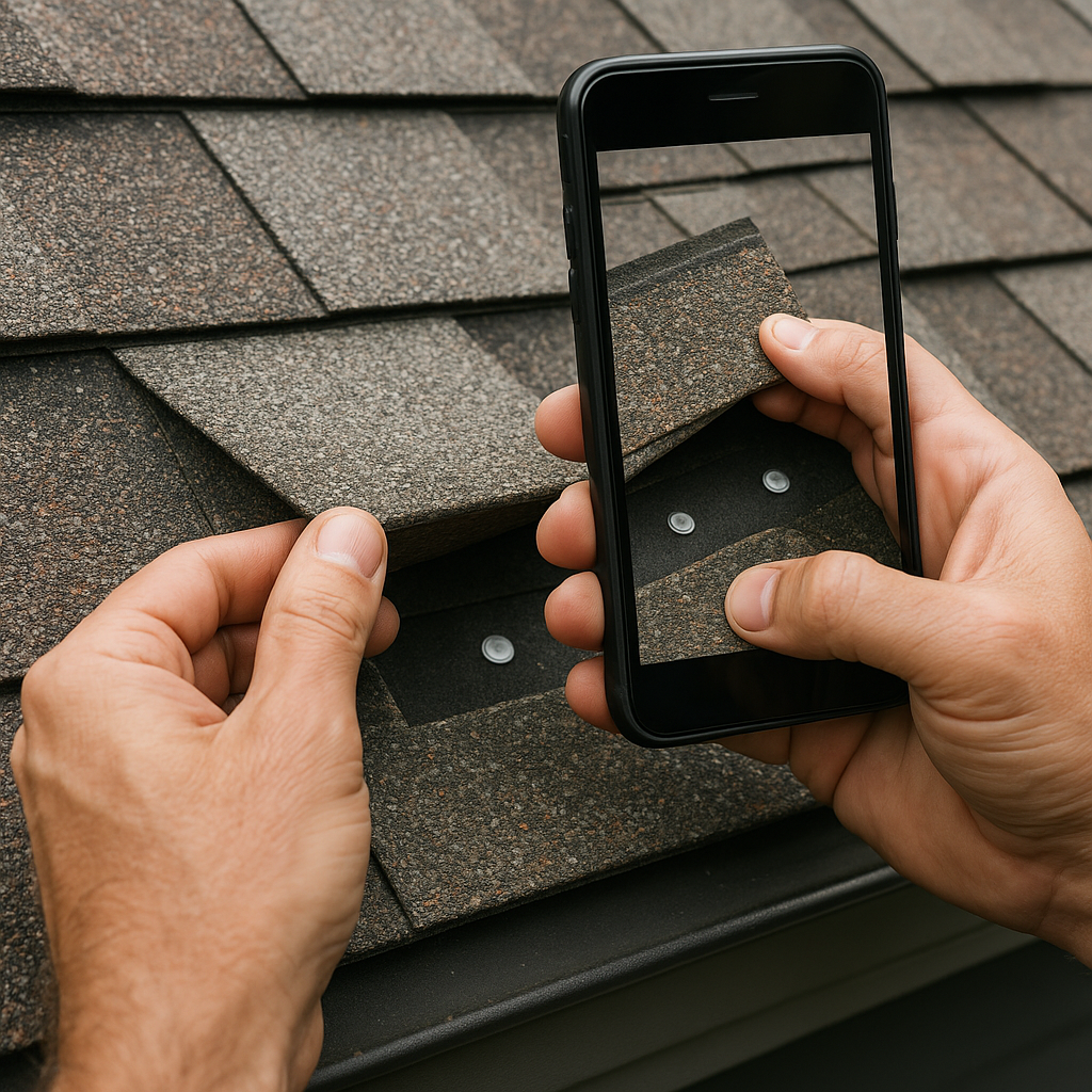 Pre-season roof inspection on residential home for storm readiness